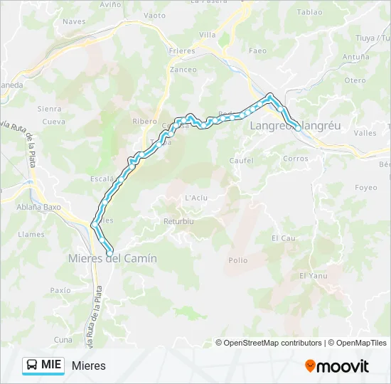 MIE Bus Line Map