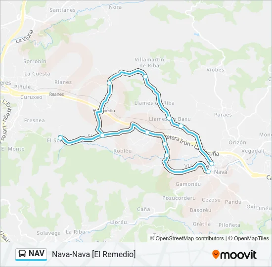 NAV Bus Line Map