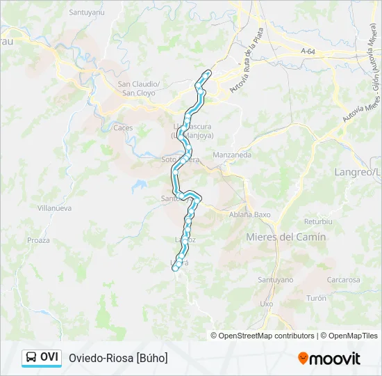 OVI Bus Line Map