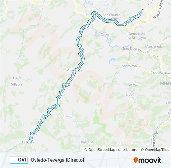 Mapa de OVI de autobús