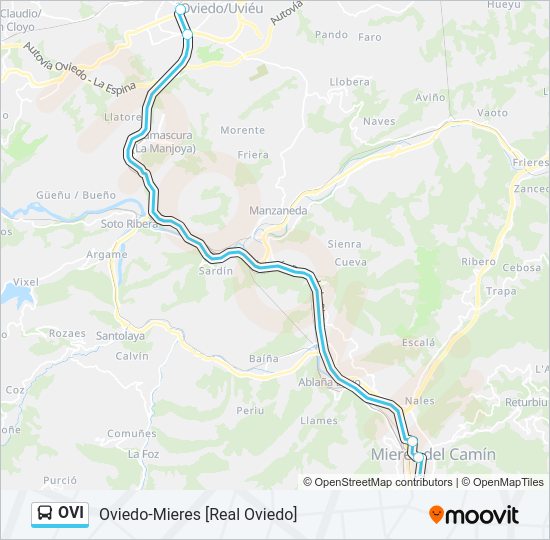 Mapa de OVI de autobús