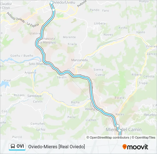 OVI Bus Line Map