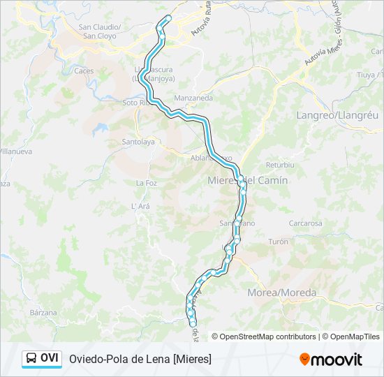 OVI bus Mapa de línia