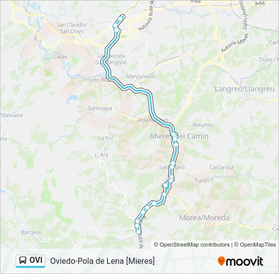 OVI Bus Line Map