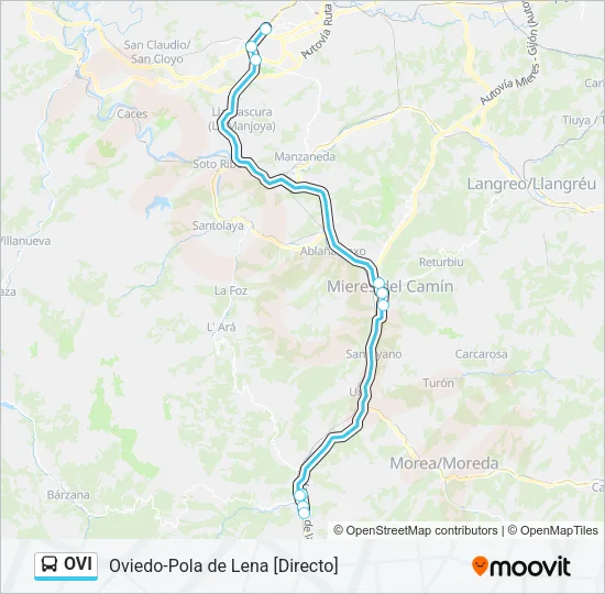 OVI Bus Line Map