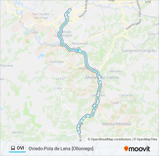 Mapa de OVI de autobús