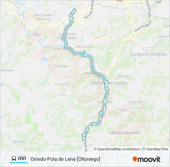OVI Bus Line Map