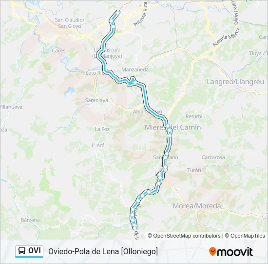 OVI Bus Line Map