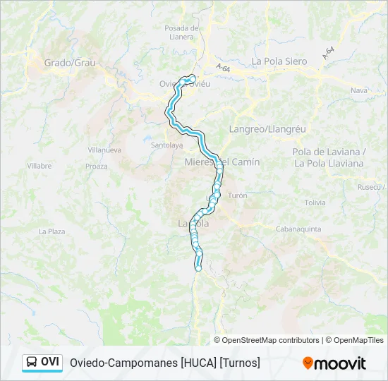 OVI Bus Line Map