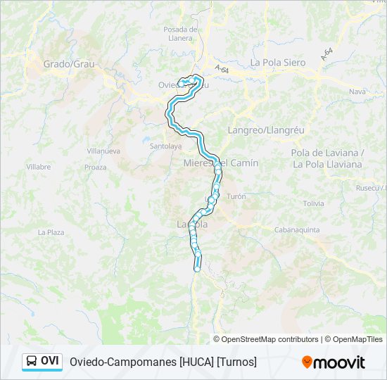 OVI bus Mapa de línia