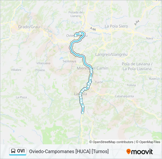 OVI Bus Line Map