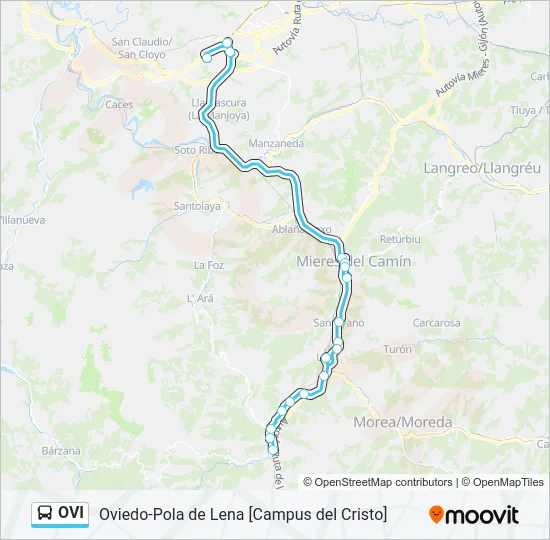 OVI Bus Line Map