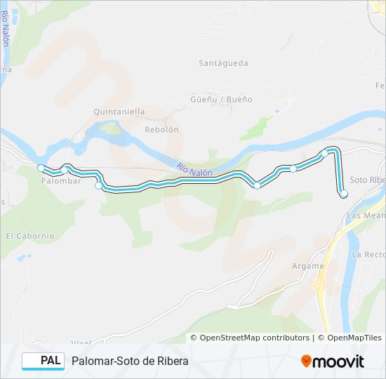 Mapa de PAL de autobús