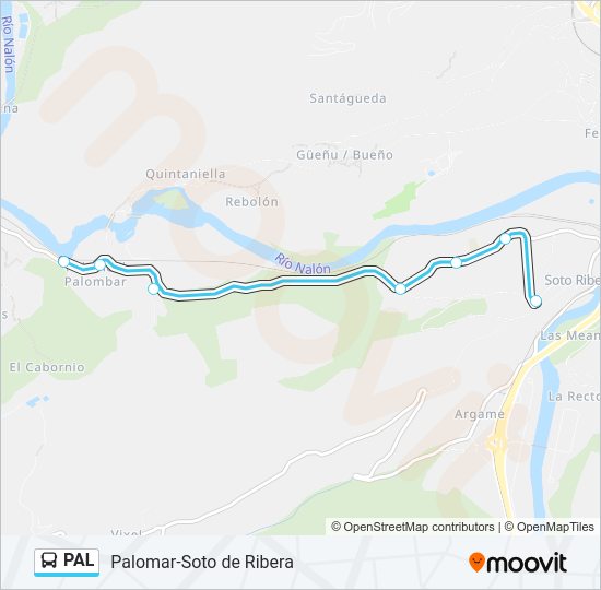 Mapa de PAL de autobús