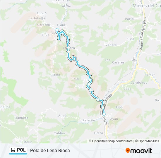 POL bus Mapa de línia