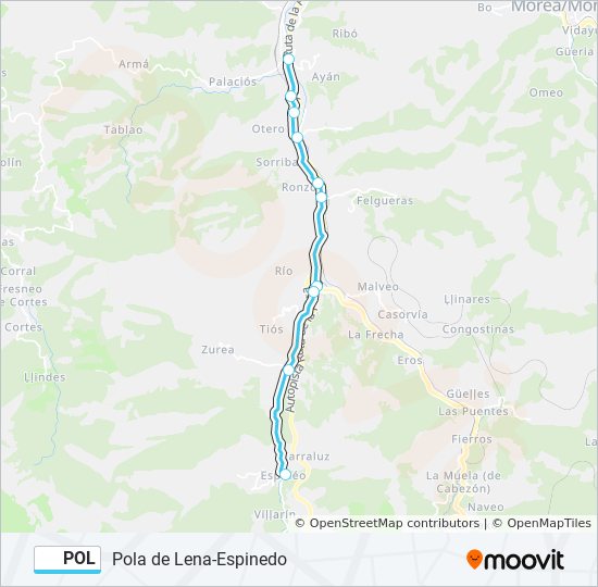 POL bus Mapa de línia