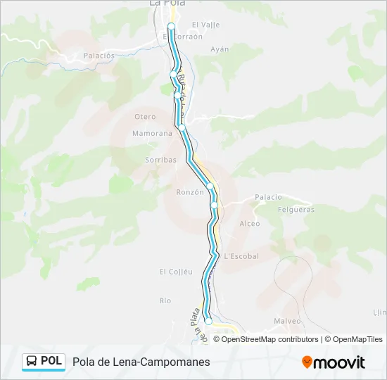 POL Bus Line Map