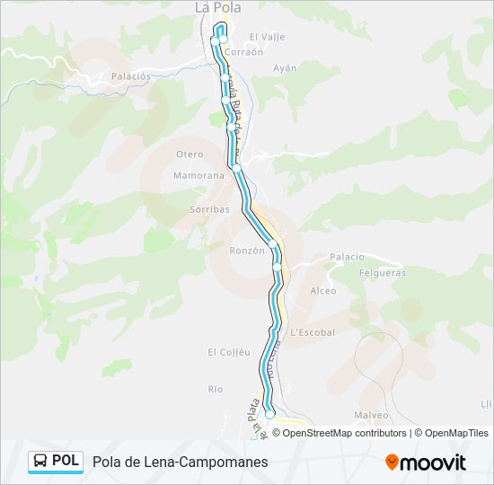 Mapa de POL de autobús
