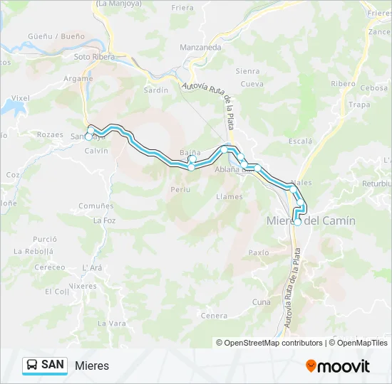 SAN Bus Line Map