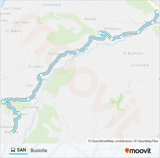 SAN Bus Line Map
