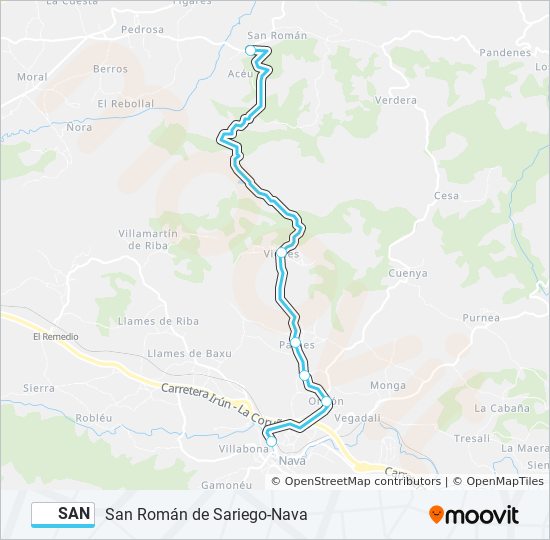 SAN bus Line Map