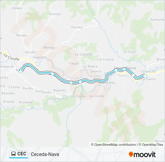 CEC Bus Line Map