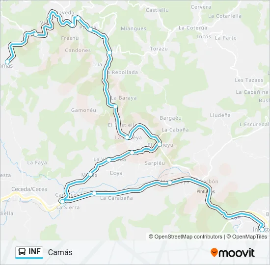 INF Bus Line Map