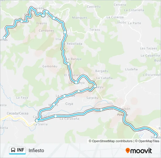 INF Bus Line Map