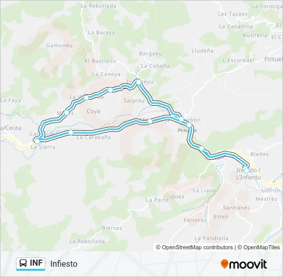 INF Bus Line Map