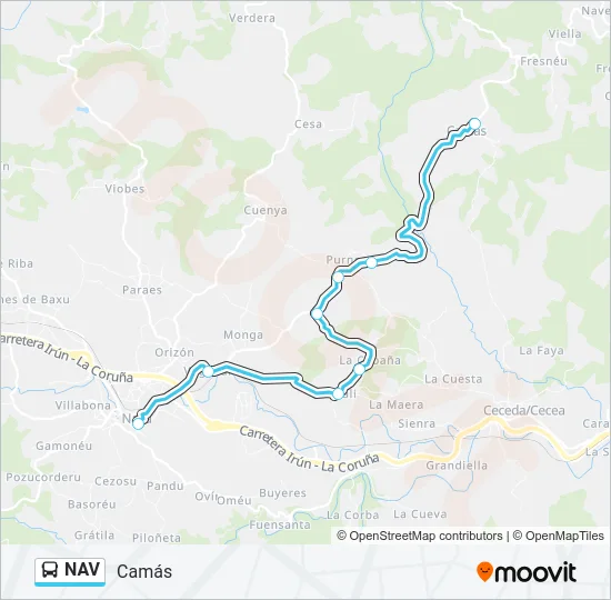 NAV Bus Line Map