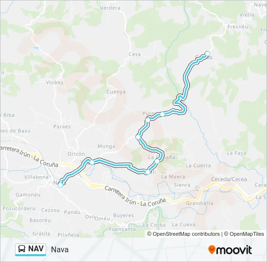 NAV Bus Line Map