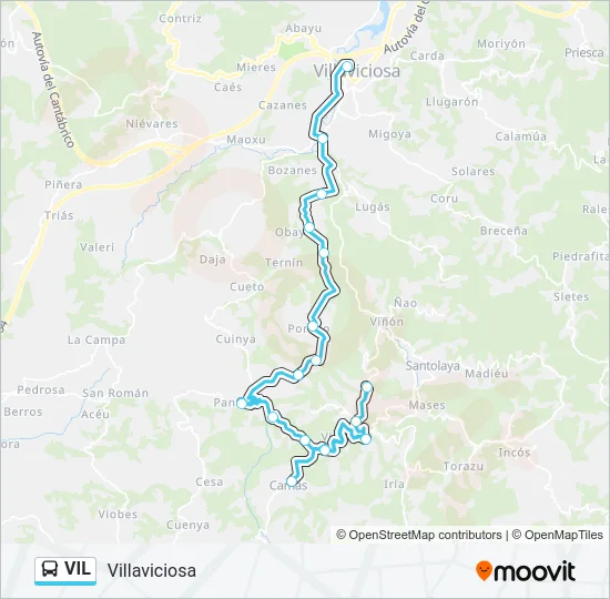 VIL Bus Line Map