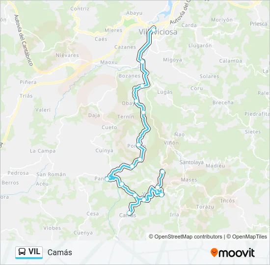 VIL Bus Line Map