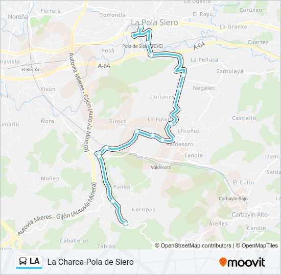 Mapa de LA de autobús