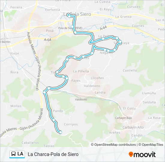 LA Bus Line Map