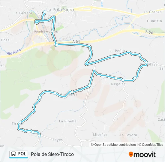 POL Bus Line Map