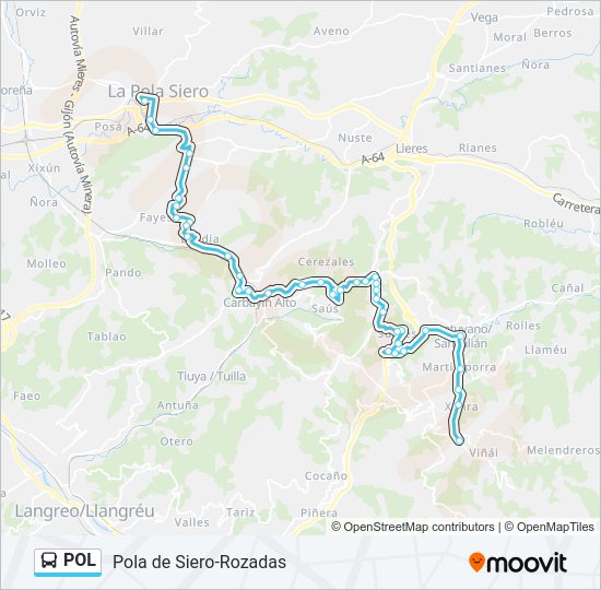 Mapa de POL de autobús