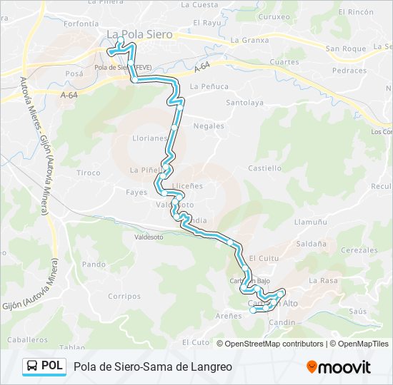 POL bus Mapa de línia