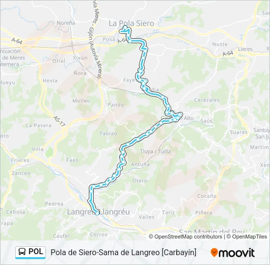 POL Bus Line Map