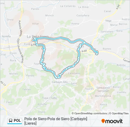 POL Bus Line Map