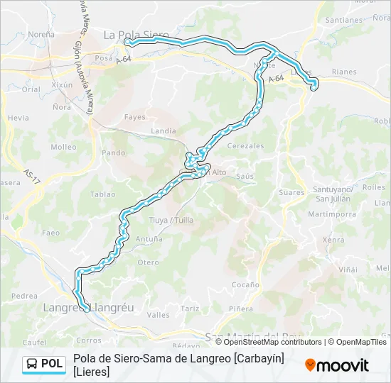 POL Bus Line Map