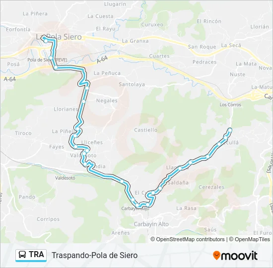 TRA Bus Line Map