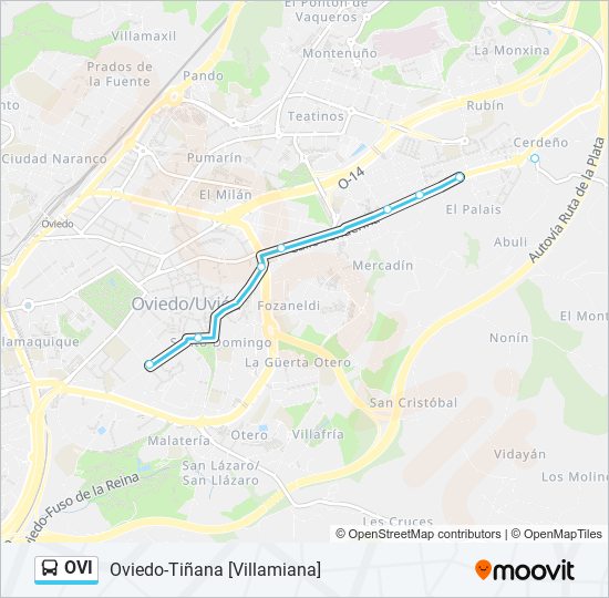 OVI bus Mapa de línia