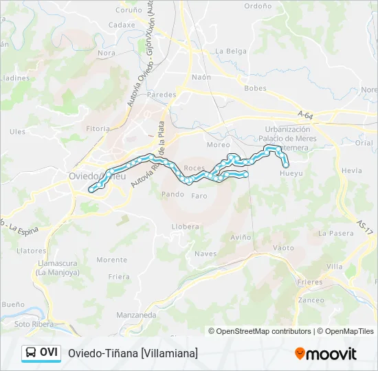 OVI Bus Line Map