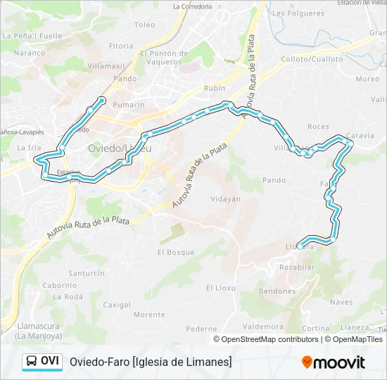 OVI Bus Line Map