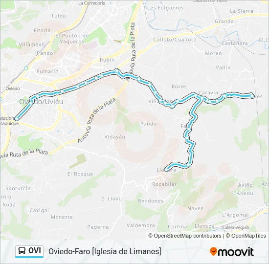 OVI Bus Line Map