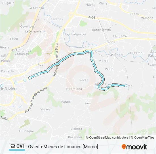 OVI Bus Line Map