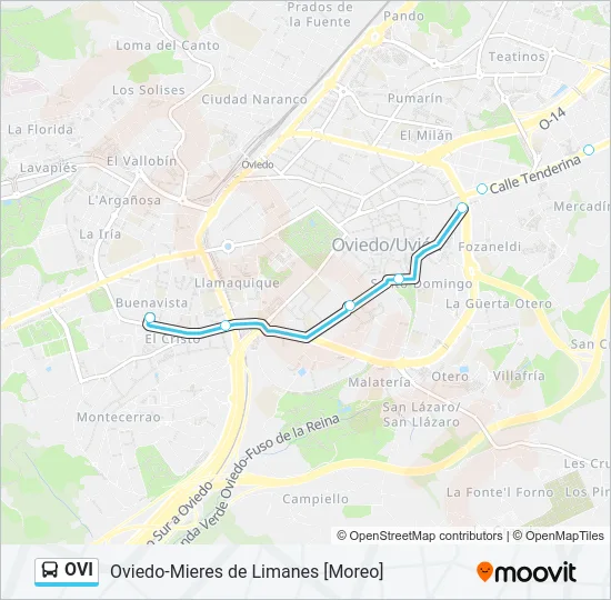 OVI Bus Line Map