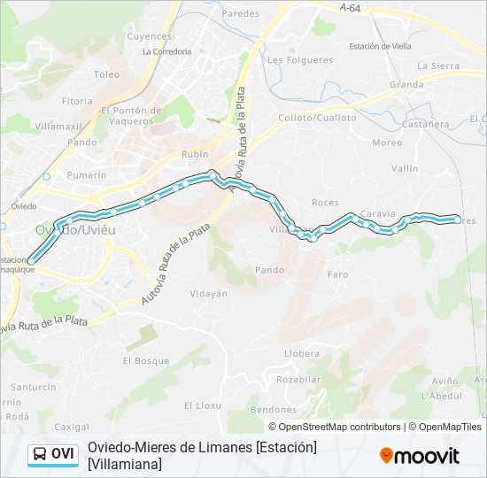 Mapa de OVI de autobús