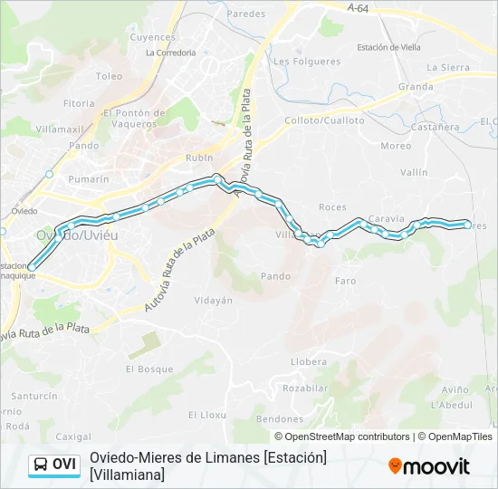 OVI Bus Line Map
